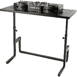 Quiklok Estación de Trabajo DJ Plegable de Acero, Ajustable en Altura 64-97cm para Equipos - 90kg Carga Máxima