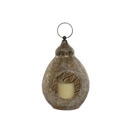 DKD Home Decor Portavela Árabe Dorado Metal Set de 3 Piezas 23 x 34 x 23 cm