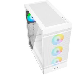 SHARKOON REBEL C50 RGB ATX Full Tower Caja de PC Blanca con Panel de Cristal Templado y 4 Ventiladores RGB