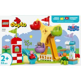 LEGO DUPLO 10453 Set Feria Peppa Pig Parque de Atracciones, Noria, Tobogán y Figuras para Niños +2 años