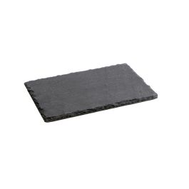Quid Bandeja Asados Pizarra Gastro Fresh 40x30 cm Negra, Apilable, Higiénica, Reciclable y Fácil Limpiar (12 Unidades)