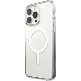 Speck Presidio Perfect Clear + Ms para iPhone 14 Pro Max, Funda Protectora Transparente con MagSafe y Protección contra Caídas de 4 Metros