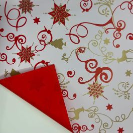 Basics Papel de Regalo Duo Navidad, Doble Cara, Motivos Navideños Blanco y Rojo, Rollo 70 cm x 40 m Precio: 27.50000033. SKU: B153YYJ8JC
