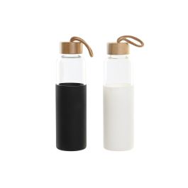 DKD Home Decor Botella Basicos Blanco Negro 6.6 x 23 x 6.6 cm (4 Unidades) Borosilicato Bambu 550ml Precio: 17.95000031. SKU: B1DW7A9YPT