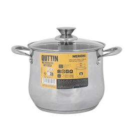 Inde Olla de Acero Inoxidable para Inducción de 22 cm y 6 L con Tapa Modelo New Neron (4 Unidades) Inde Olla de Acero Inoxidable para Inducción de 22 cm y 6 L con Tapa Modelo New Neron (4 Unidades)