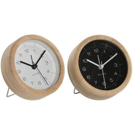 Reloj Despertador Basicos DKD Home Decor Blanco Negro 4.3 x 10 x 10 cm (2 Unidades) Precio: 23.50000048. SKU: B1CMQBLPAJ