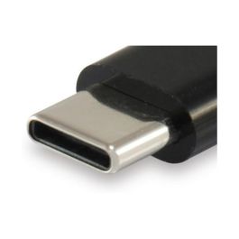 Equip Adaptador USB Tipo C a Micro-USB 133472 para Carga y Sincronización de Dispositivos Móviles Color Negro