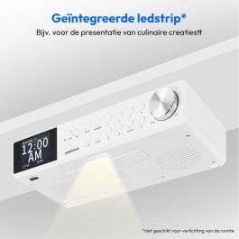 Medion MED4061275218107 Radio de Cocina DAB+ con 2x3W RMS, Blanco
