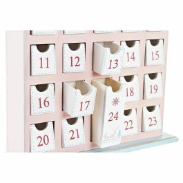 Calendario Adviento Navidad Fantasia DKD Home Decor Rojo Blanco 7 x 40 x 27 cm (2 Unidades) Calendario Adviento Navidad Fantasia DKD Home Decor Rojo Blanco 7 x 40 x 27 cm (2 Unidades)