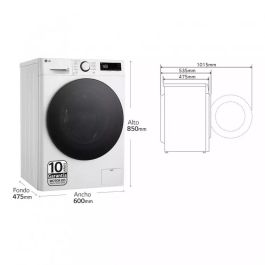 Lavadora LG F2WR5S08AGW 60 cm 1200 rpm 8 kg A Vapor