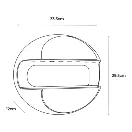 Atrapa insectos led con placa adhesiva 5w 33,5x12x29,5cm edm