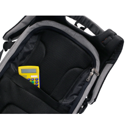 Q-connect Mochila para portátil de 18" negra / gris, poliéster impermeable, 460x170x310 mm