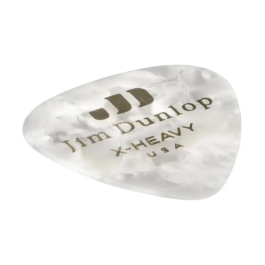 Dunlop Púas Guitarra Genuine Celluloid Blanco Perlado X Heavy - Pack 12