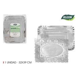Bandeja Plata Rectangular con Blonda 32x39 cm - Algon (36 Unidades) Precio: 30.89000046. SKU: B1ALD7DQZS