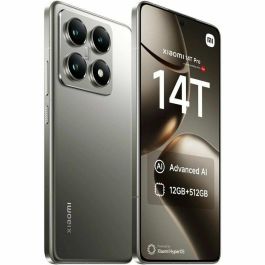 Xiaomi 14T Pro 14T P 12-256 GY, 12GB/256GB, Pantalla 6.67" AMOLED 144Hz, Cámara Leica, Dimensity 9300+, Carga 120W, 5G, IP68, Gris Titanio