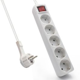 Ewent Regleta EW3955 5 Tomas con Interruptor Iluminado, Protección Infantil, Cable 1.5m