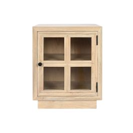 Mesita de Noche Home ESPRIT Natural Cristal Madera de mango 45 x 35 x 57 cm Mesita de Noche Home ESPRIT Natural Cristal Madera de mango 45 x 35 x 57 cm