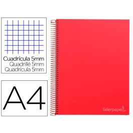 Cuaderno Espiral Liderpapel A4 Micro Jolly Tapa Forrada 140H 75 gr Cuadro 5 mm 5 Bandas 4 Taladros Color Rojo Precio: 4.68999993. SKU: B1FFYSQ4BW