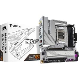 Gigabyte Placa base B650M AORUS ELITE AX ICE Micro ATX con Wi-Fi 6E y soporte DDR5 hasta 8000 MHz