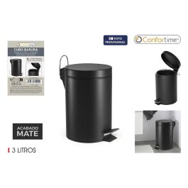 Confortime Cubo Basura Metal con Pedal 3 Litros Negro Precio: 30.50000052. SKU: B15ZE2E82H