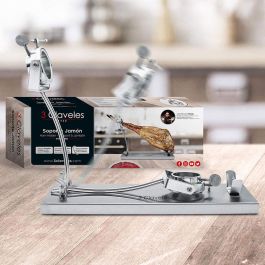 3 Claveles Jamonero Giratorio Acero Inoxidable Alta Calidad 39 x 50 x 16,5 cm