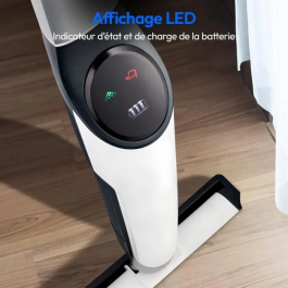 Medion MED4061275217438 Limpiador de Suelos Duros Inalámbrico - Cepillo Giratorio - Depósitos Agua Limpia/Sucia - Autolimpieza - Pantalla LED