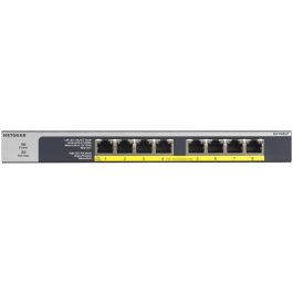 Netgear Switch Gigabit Ethernet No Gestionado, 8 Puertos Gigabit, 8 Puertos PoE+ con 60W de Presupuesto, Diseño Sin Ventilador