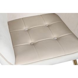 DKD Home Decor Butaca Crema Dorado Velvet 74 x 90 x 74 cm