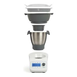 Livoo DOP219W Robot de cocina multifunción Super Cooker 1000W 3.5L Acero Inoxidable 12 Velocidades Pantalla LCD Blanco