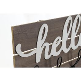 DKD Home Decor Perchero de Pared Urban Madera Metal Blanco Marrón 65x29x10 cm - Set 4 Unidades DKD Home Decor Perchero de Pared Urban Madera Metal Blanco Marrón 65x29x10 cm - Set 4 Unidades