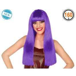 Peluca Lisa Larga 60 cm Con Flequillo Morado Precio: 5.4449996128. SKU: B1HZSRFJKS