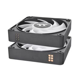 Thermaltake CL-F182-PL14SW-A Ventilador de 14cm para Refrigeración de PC - Rodamiento Hidráulico - Color Negro (Pack de 3)