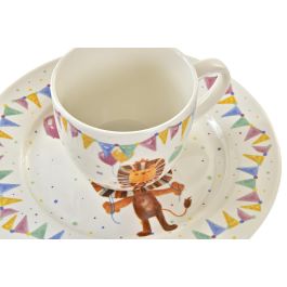 Vajilla Kids DKD Home Decor Multicolor Blanco 19 x 2 x 19 cm Set de 3 (4 Unidades) Vajilla Kids DKD Home Decor Multicolor Blanco 19 x 2 x 19 cm Set de 3 (4 Unidades)