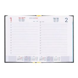 Agenda Encuadernada Liderpapel Corfu A5 2025 Dia Pagina Color Negro Papel 60 gr