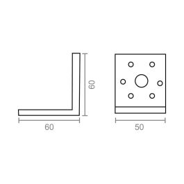Micel Angulo Pesante AN13 Zincado 60 x 60 x 50 mm