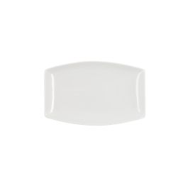 Quid Fuente Rectangular Porcelana Gastro 25.2x16x2 cm, 6 Unidades, Apilable, Resistente, Apta Lavavajillas, Microondas y Frigorífico.