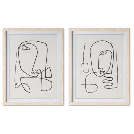 DKD Home Decor Cuadro Abstracto 2 x 70 x 55 cm Blanco Negro Abeto Cristal MDF Precio: 64.88999979. SKU: B188CLACWT