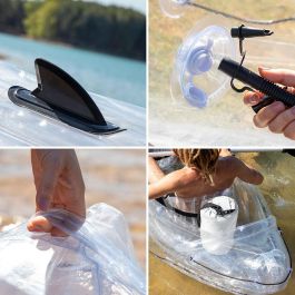 Kayak Hinchable Transparente con Accesorios Paros InnovaGoods 312 cm 2 plazas Kayak Hinchable Transparente con Accesorios Paros InnovaGoods 312 cm 2 plazas