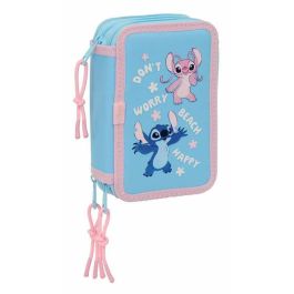Safta Plumier Escolar Triple Estuche Stitch Happy con 37 Piezas y 3 Cremalleras 195x125x55 mm Safta Plumier Escolar Triple Estuche Stitch Happy con 37 Piezas y 3 Cremalleras 195x125x55 mm
