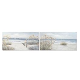 Cuadro DKD Home Decor Playa Mediterráneo 140 x 3 x 70 cm (2 Unidades) Precio: 95.69000045. SKU: S3028528