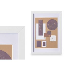 Giftdecor Portafoto Pared Madera Paspartu Blanco 18 x 24 cm