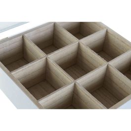 Caja Infusiones Scandi DKD Home Decor Verde Azul 24 x 6.5 x 24 cm (3 Unidades)