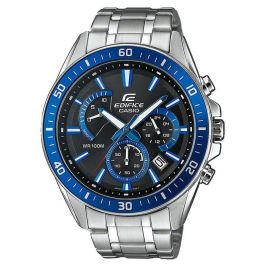 Casio EFR-552D-1A2VUEF Edifice Reloj Hombre Cuarzo Acero Plata Esfera Negro/Azul Cronógrafo 10 ATM