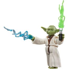 HASBRO Figura Articulada Maestro Yoda 5cm Power the Force Star Wars con Accesorios y Vehículo
