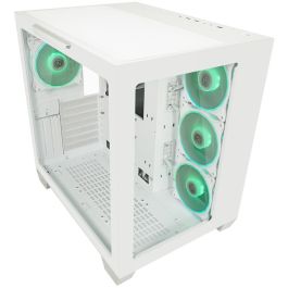 LC-Power 807W Caja Gaming Midi Tower Blanca RGB ATX EATX micro ATX Mini-ITX con Ventana Lateral