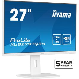 Iiyama XUB2797QSN-W2 Monitor IPS 27" 2K Ultra HD, 2560x1440, 1ms, 300cd/m², USB-C, Altavoces, Blanco Precio: 257.68999982. SKU: B1ECSCRVDW