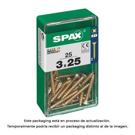 Spax 4081020300251 Tornillo Madera Acero Cabeza Plana Yellox 3,0x25mm Caja 25 Unid. Precio: 1.98999988. SKU: S7913859