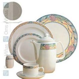 Terrazzo Plato Llano 27 cm, Vajilla, Colección Terrazzo, Diseño Motivos Florales Cenefa Clásica, No Apto Lavavajillas ni Microondas (Set de 24) Precio: 14.58999971. SKU: B183P2SRKV