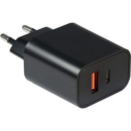 Inter-Tech PD-2120 Cargador USB-C 20W Negro para Smartphone Carga Rápida QC 3.0 Power Delivery