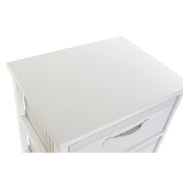 DKD Home Decor Cajonera Basicos Blanco 32 x 45 x 42 cm 2 Cajones